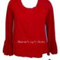 411 Red Knit Sweater Womens Top Med $78