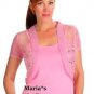 Glitterscape Beaded Seashell Motif Cardigan & Tank Top Blouse Women's Med