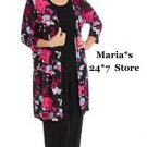 Boutique Chic by Khaliah Ali 3pc Knit Jacket Top Pant Women S