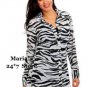 Geneology Zebra Oversized Shirt & Camisole Set Blouse Tunic Top Med