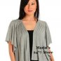 Geneology Stretch Knit Angel Wing Top Cardigan Gray Shrug Women's Sz Small