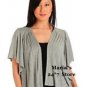 Geneology Stretch Knit Angel Wing Top Cardigan Gray Shrug Women's Sz Small