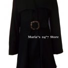 Siena Studio Women's Black Wool Coat Sz Med