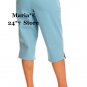 OSO Casuals Blue Cropped Twill Pants Women's Sz Med