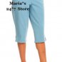 OSO Casuals Blue Cropped Twill Pants Women's Sz Med