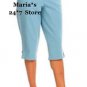 OSO Casuals Blue Cropped Twill Pants Women's Sz Med