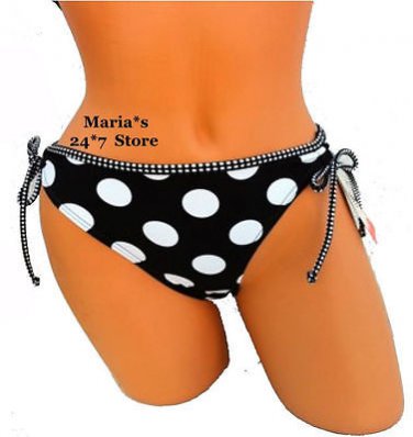 Hula Honey Dotted Bikini Swim Suit Bottom Women's Sz S, L