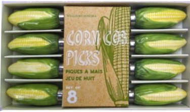 Williams Sonoma 8 Corn Cob Picks for BBQ Dinners