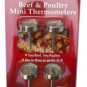 Redi Chek 4 USDA Beef & Poultry Cooking Maverick Mini Thermometers Glass Lenses
