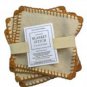 Williams Sonoma 4 Caboteurs Coasters Blanket Stitch Ivory