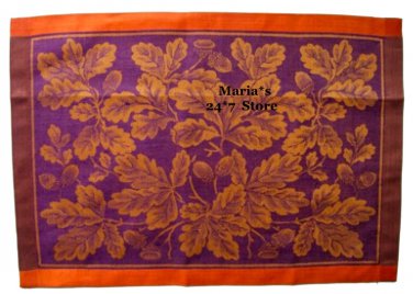 Williams Sonoma Acorn Jacquard Brick Placemats $60