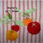 Williams Sonoma 4 Embroidered Stripe Harvest Fruit Placemats
