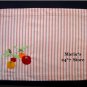Williams Sonoma 4 Embroidered Stripe Harvest Fruit Placemats