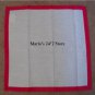 WILLIAM SONOMA 4 Bold PINK Border Dinner Table Napkins