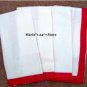WILLIAM SONOMA 4 Bold PINK Border Dinner Table Napkins