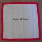 WILLIAM SONOMA 4 Bold PINK Border Dinner Table Napkins
