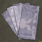 Pottery Barn Metallic Silver & White Floral Dinner Napkins