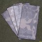 Pottery Barn Metallic Silver & White Floral Dinner Napkins