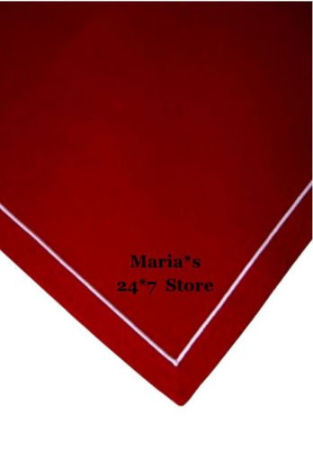 Williams Sonoma Red Satin Stitch Dinner Napkins