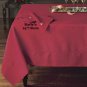 WILLIAM SONOMA Hemstitch Red Linen Tablecloth 70"x 90" $120.00