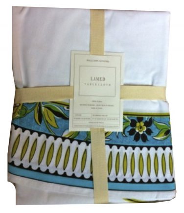 Williams Sonoma Lamed Tablecloth 70" Round Dinner