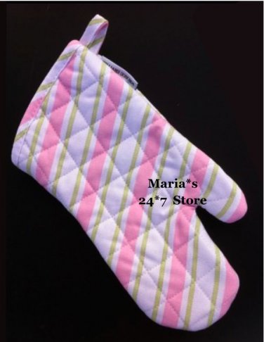 Williams Sonoma Pink Stripe Oven Mitt Adult Pot Holder