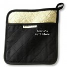 WILLIAM SONOMA Logo Black Oven Mitt Quilted Pot Holder