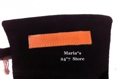 Williams Sonoma Suede BBQ Grill Black Oven Mitt Glove Pot Holder