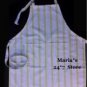 Williams Sonoma Mint Stripe Adult Apron Pottery Barn