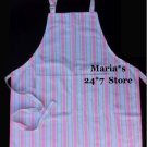 Williams Sonoma Pink Green Stripe Adult Apron Pottery Barn