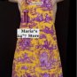 Williams Sonoma Logo Orleans Toile Adult Apron Yellow & Purple