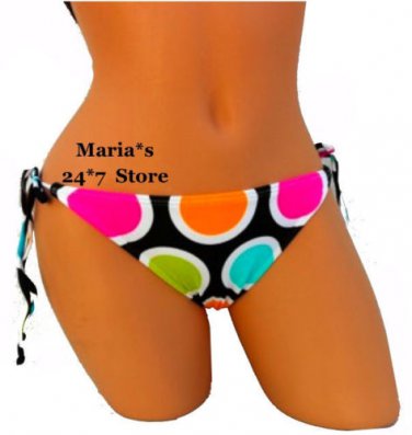ROXY Multi Dots Bikini Swim Suit Bottom Women's Sz Sm, Lg