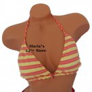 Maia Strip Halter Bikini Swim Suit Top Women's Sz XLg