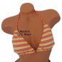 Maia Strip Halter Bikini Swim Suit Top Women's Sz XLg