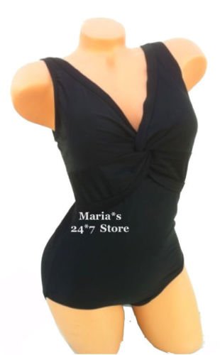 Great Lengths Knotted SWIMSUIT 1 Piece Black Women's Sz 10