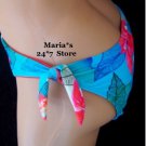 Athena Multi Floral Bikini Swim Suit Bottom Women's Sz 12