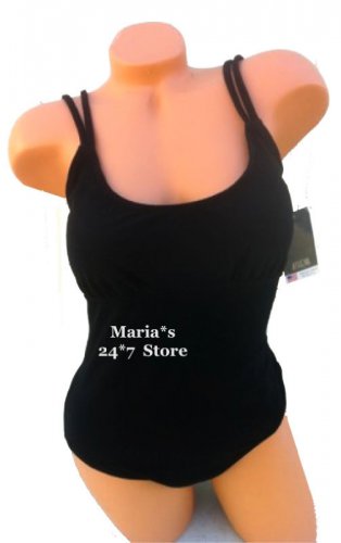 Athena Black 1 Piece Swim Suit Women's Sz 10