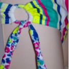 Hurley Bikini Multi Stripe Bottom Swim Suit Women's Sz Med