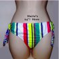 Hurley Bikini Multi Stripe Bottom Swim Suit Women's Sz Med