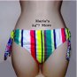 Hurley Bikini Multi Stripe Bottom Swim Suit Women's Sz Med