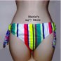 Hurley Bikini Multi Stripe Bottom Swim Suit Women's Sz Med