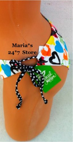 Local Motion Heart Bikini Swim Suit Bottom Women's Lg