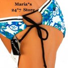 JAG Blue Floral Bikini Bottom Swim Suit Women's Sm