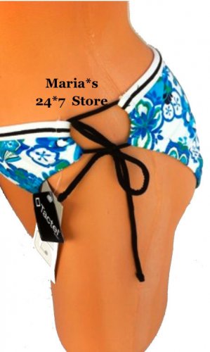 JAG Blue Floral Bikini Bottom Swim Suit Women's Sm