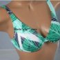 JAG Teal Leaves Bikini Halter Top Swim Suit Women's Large