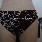 INC Black Brown Bikini Swim Suit Women's Jr Bottom Sz 6