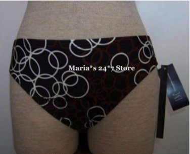 INC Black Brown Bikini Swim Suit Women's Jr Bottom Sz 6