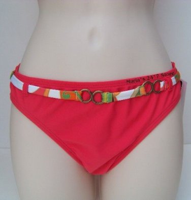 W Swim Bright Orange Bikini Suit Bottom Women's Sz Sm