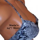 Kenneth Cole Halter Snake Bikini Swim Suit Top Women's Sm