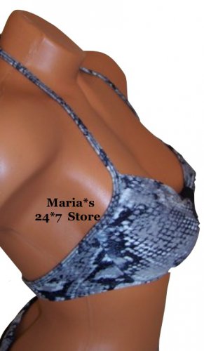 Kenneth Cole Halter Snake Bikini Swim Suit Top Women's Sm